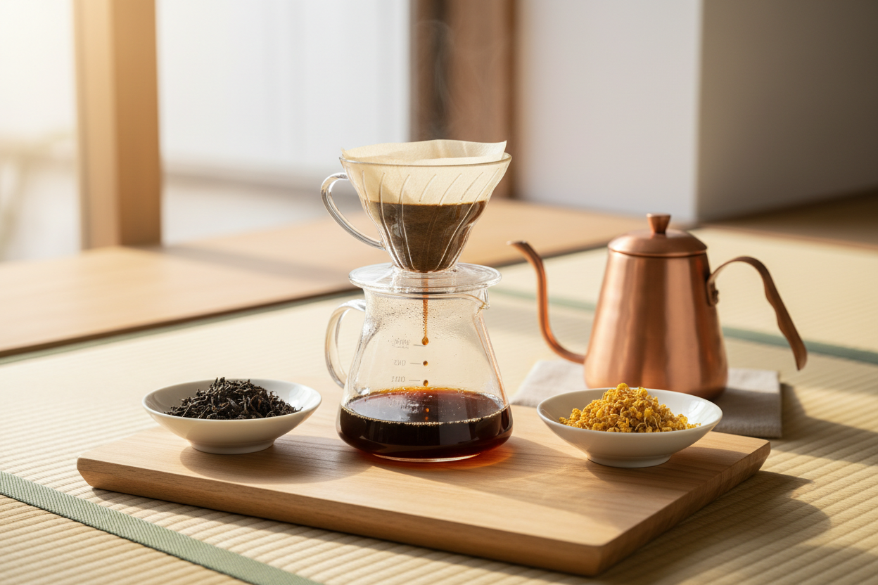 A3-CT017 巴厘岛蓝月艾比卡咖啡豆+海南五指山红茶+桂花